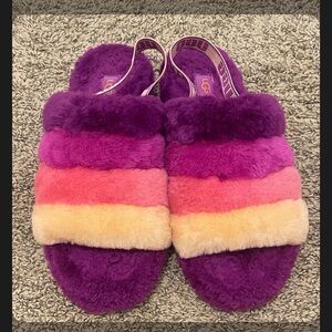 UGG Women's Multicolor Fluffy Slippers